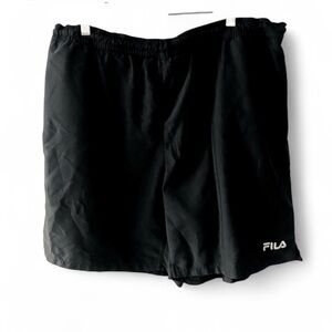 FILA MEN’S BLACK SPORTS SWIM SHORTS SIZE LARGE BEACH POOL RESORT TRAVEL VACATION